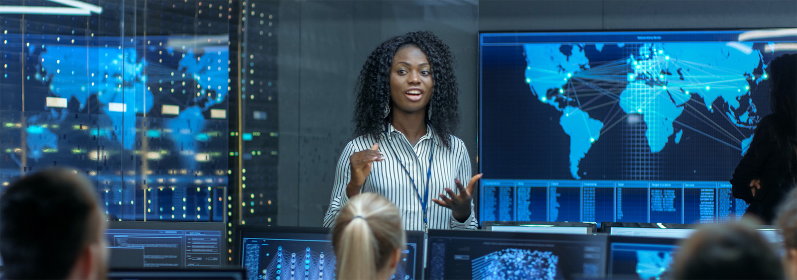 Lady giving presentation