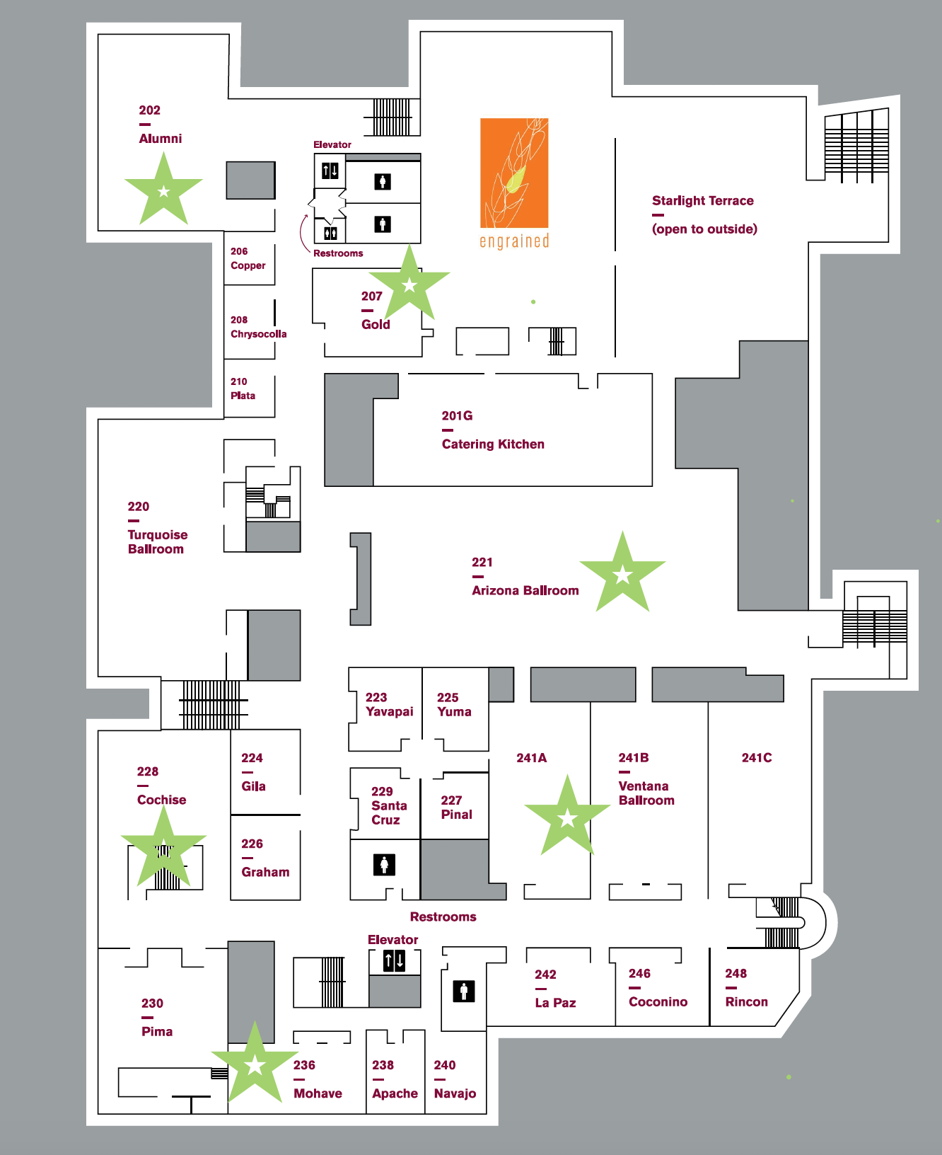 Arizona Ballroom, Ventana Ballroom, Alumni, Gold, Cochise, Mohave