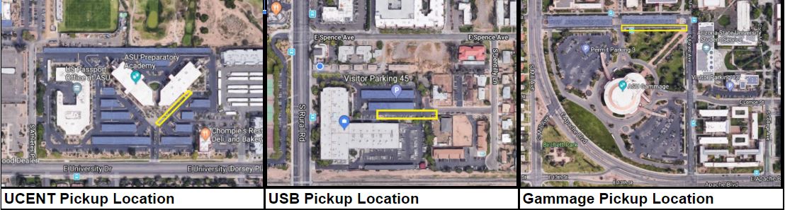 Shuttle Pickup Location Maps
