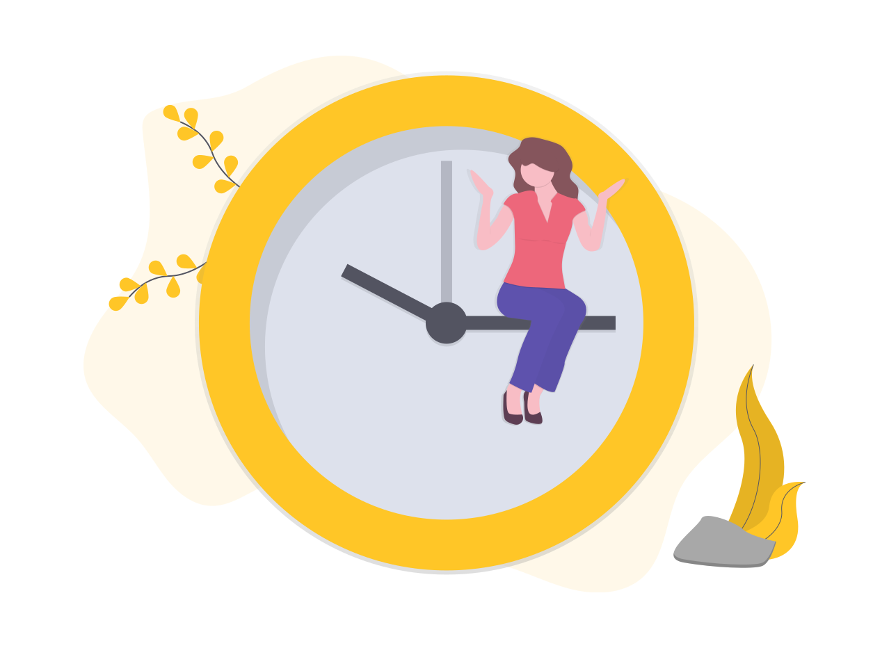 Woman in a clock